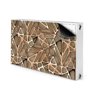 Magnetic radiator cover Copper mesh wood