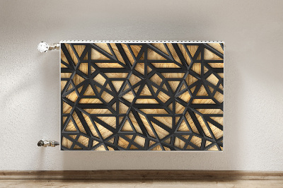 Radiator cover Black geometric pattern