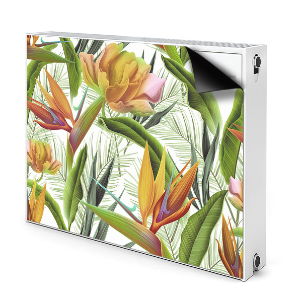 Decorative radiator cover Tropical plants