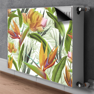 Decorative radiator cover Tropical plants