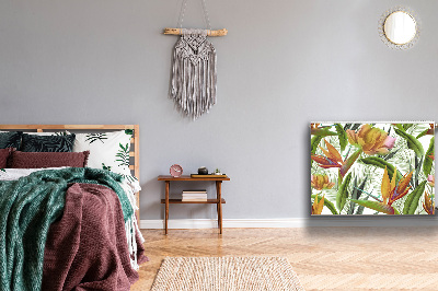 Decorative radiator cover Tropical plants