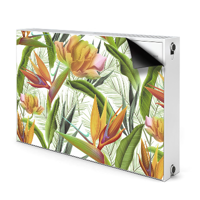 Decorative radiator cover Tropical plants