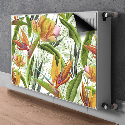 Decorative radiator cover Tropical plants