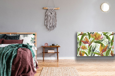 Decorative radiator cover Tropical plants