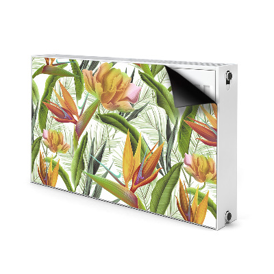 Decorative radiator cover Tropical plants