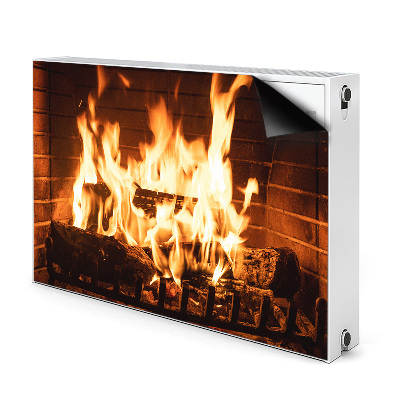 Decorative radiator mat Fireplace fire