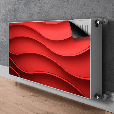 Radiator cover Red abstraction