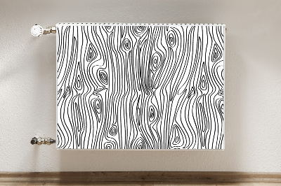 Magnetic radiator mat Wood imitation