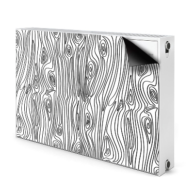 Magnetic radiator mat Wood imitation