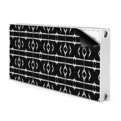 Radiator cover Black abstraction