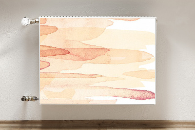 Printed radiator mat Yellow lines