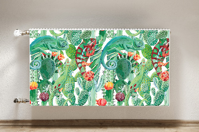 Decorative radiator cover Chameleons