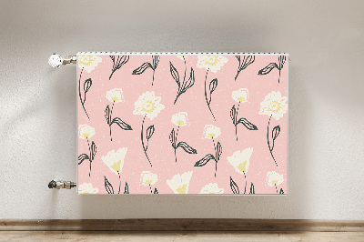 Radiator cover Delicate flowers