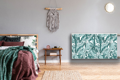 Printed radiator mat Banana leaves