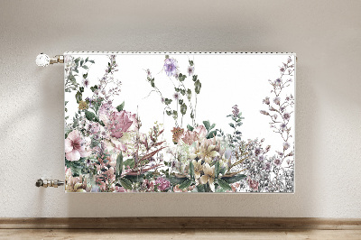 Decorative radiator mat Pastel garden