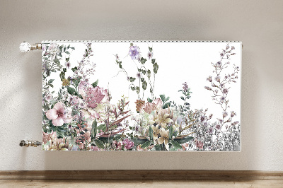 Decorative radiator mat Pastel garden