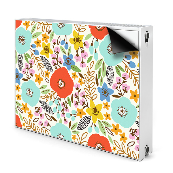 Magnetic radiator cover Meadow flowers