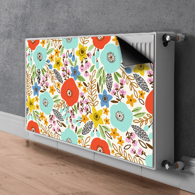 Magnetic radiator cover Meadow flowers