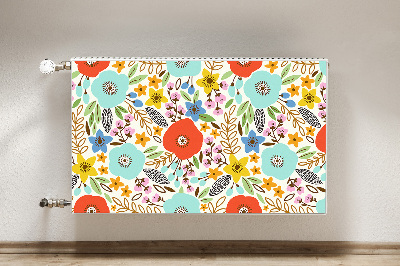 Magnetic radiator cover Meadow flowers