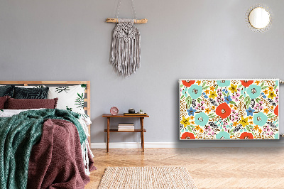 Magnetic radiator cover Meadow flowers