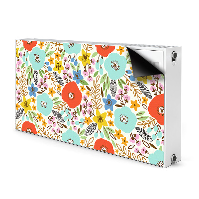 Magnetic radiator cover Meadow flowers