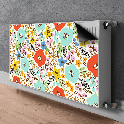 Magnetic radiator cover Meadow flowers