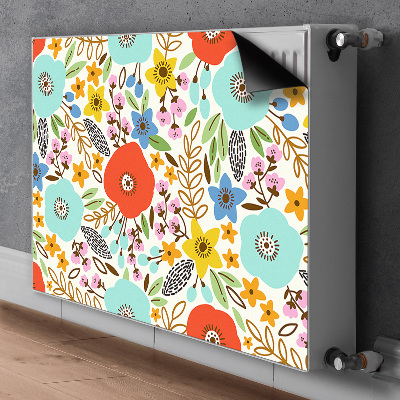 Magnetic radiator cover Meadow flowers