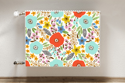 Magnetic radiator cover Meadow flowers