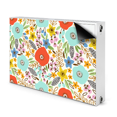 Magnetic radiator cover Meadow flowers