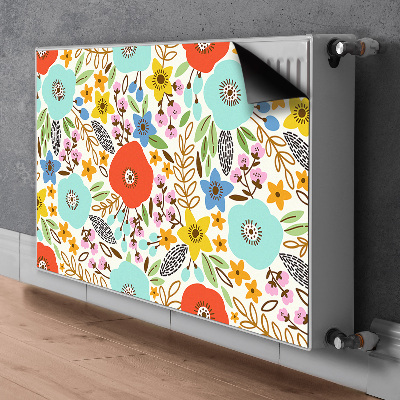 Magnetic radiator cover Meadow flowers