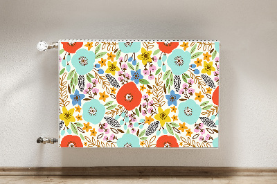 Magnetic radiator cover Meadow flowers