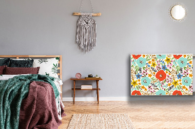 Magnetic radiator cover Meadow flowers