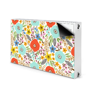 Magnetic radiator cover Meadow flowers