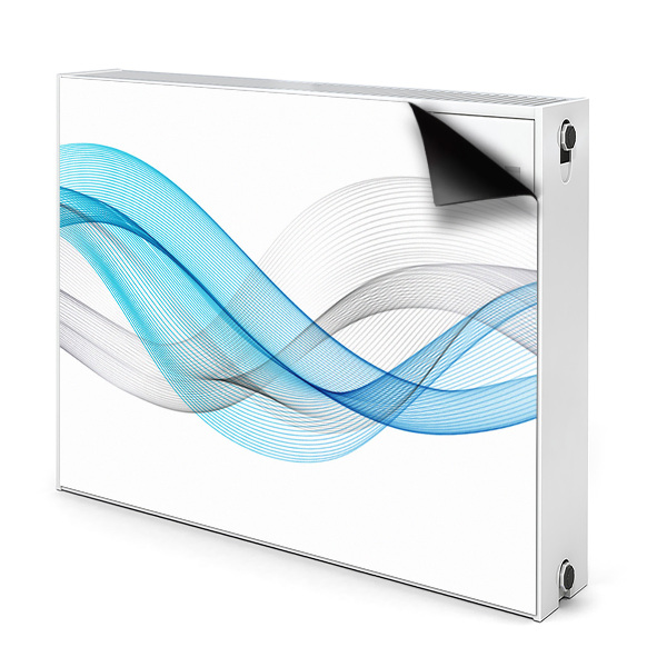 Decorative radiator mat Blue-gray stripes