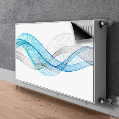 Decorative radiator mat Blue-gray stripes