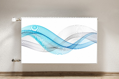 Decorative radiator mat Blue-gray stripes