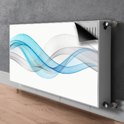 Decorative radiator mat Blue-gray stripes