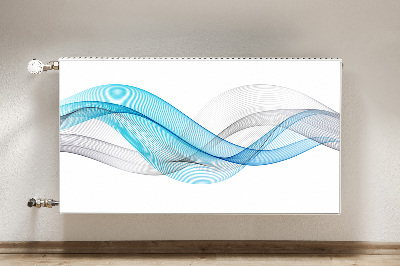Decorative radiator mat Blue-gray stripes
