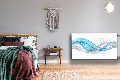 Decorative radiator mat Blue-gray stripes
