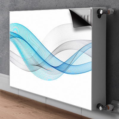 Decorative radiator mat Blue-gray stripes