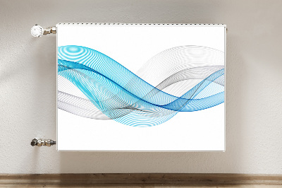 Decorative radiator mat Blue-gray stripes