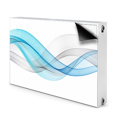 Decorative radiator mat Blue-gray stripes