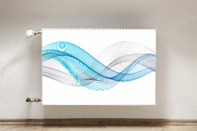 Decorative radiator mat Blue-gray stripes