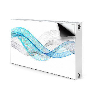 Decorative radiator mat Blue-gray stripes
