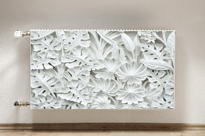 Magnetic radiator cover Marble leaves