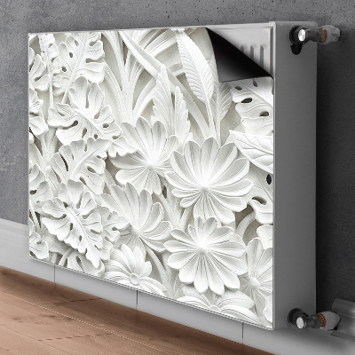 Magnetic radiator cover Marble leaves