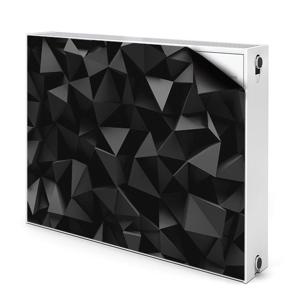 Radiator cover Black abstraction