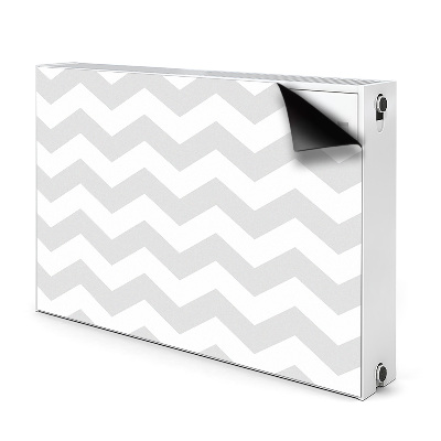 Decorative radiator cover Gray zig zaks