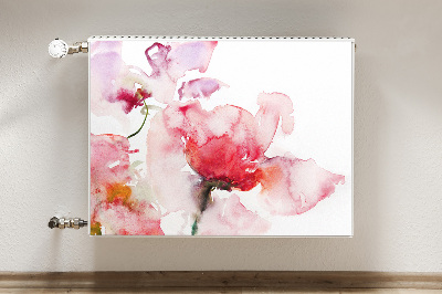 Radiator cover Watercolor flowers