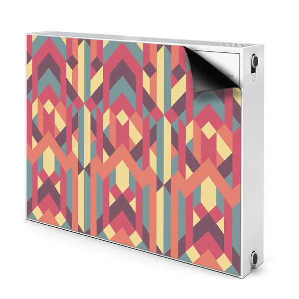 Decorative radiator cover Colorful lines